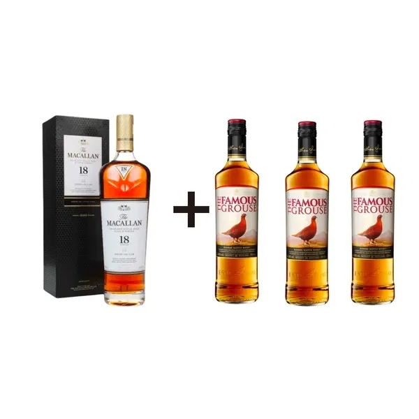 맥캘란 18년 셰리 오크 2022 & 더 페이머스 그라우스 x3